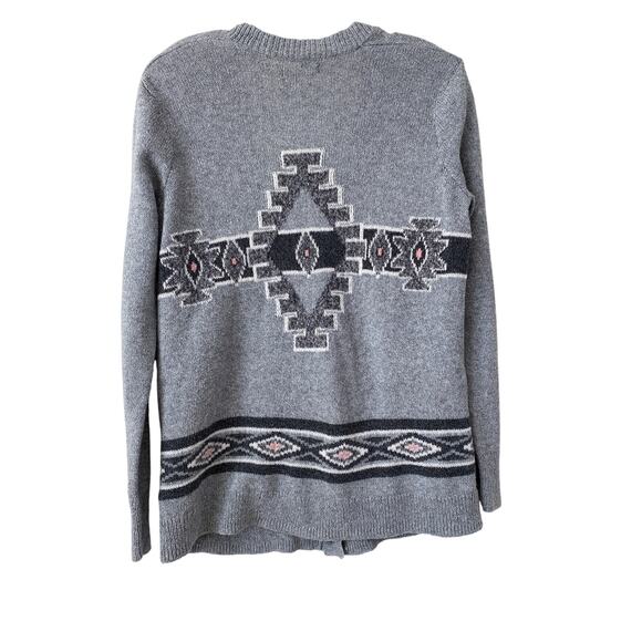Hollister Aztec Y2K Cardigan Sweater Womens Size L Bella Swan Grandpa Core Boho - Picture 12 of 12
